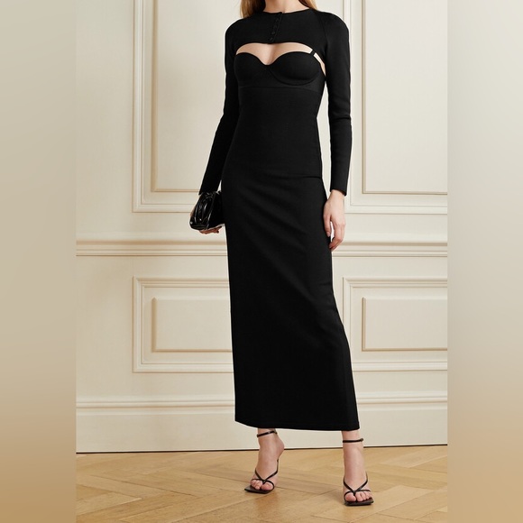 Brandon Maxwell Black Bustier Dress XS - Picture 1 of 12